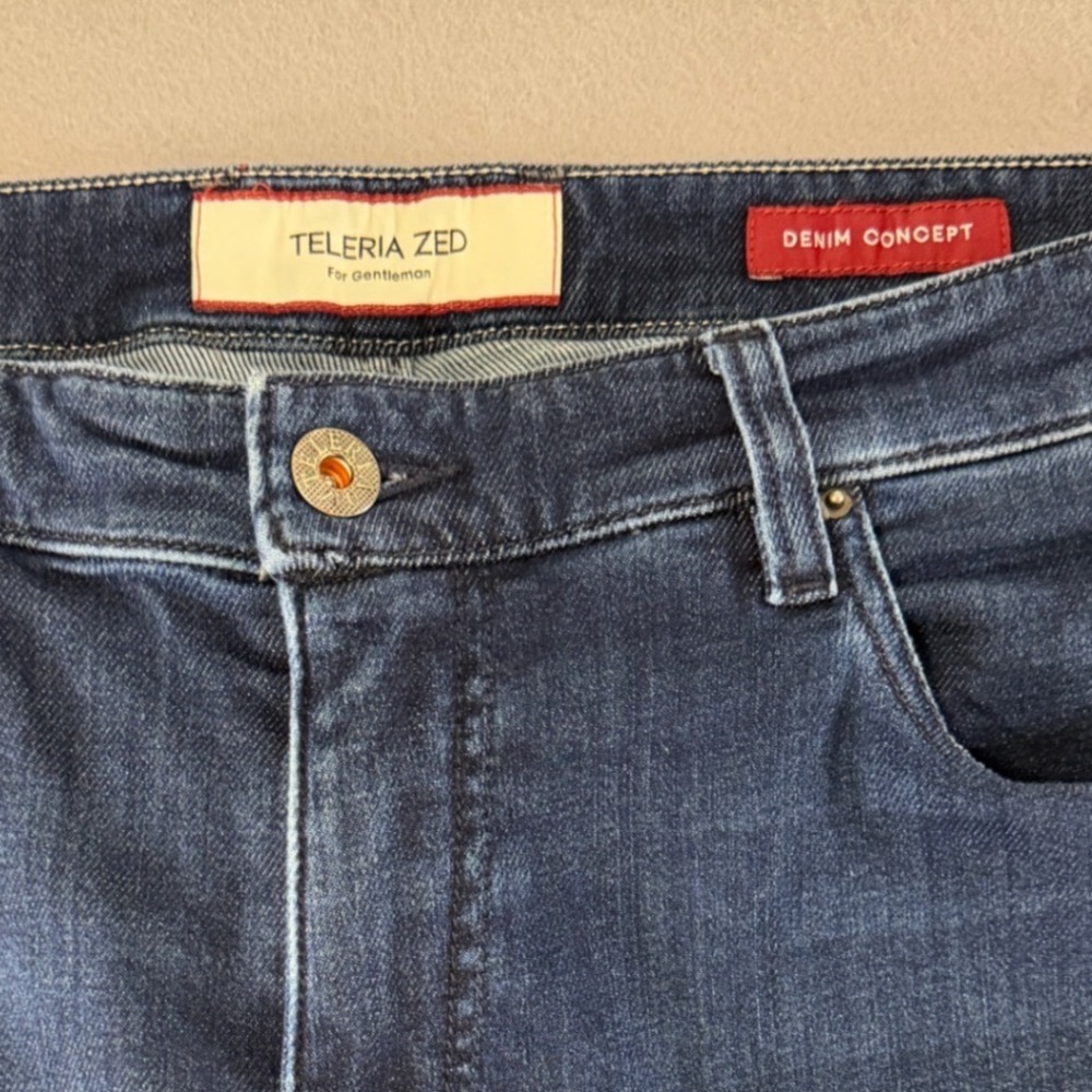 370 Teleria Zed Cobra 19 A Jeans Size 40 Blue Slim Fit Made in Italy Indigo